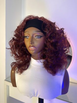 HEADBAND WIG CAMILA (Burgundy)